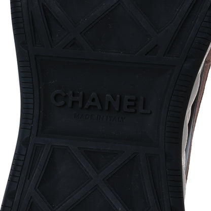 Chanel Suede Calfskin Nylon Grosgrain CC Sneakers 40 Light Pink 8 of 13