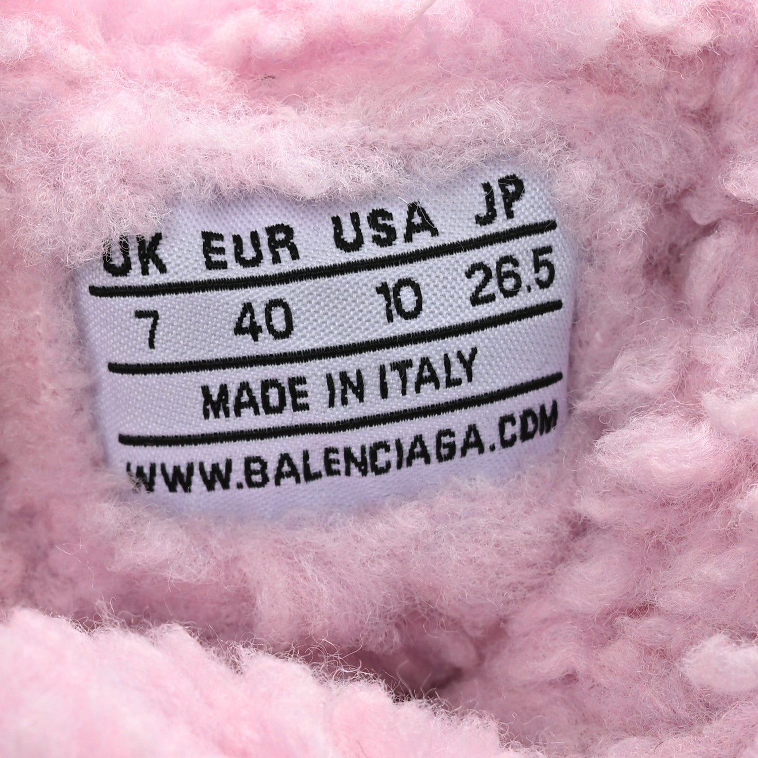 Balenciaga Technical 3D Recycled Knit Fake Fur Womens Speed 2.0 Sneakers 40 Monocolor Soft Pink 7 of 7