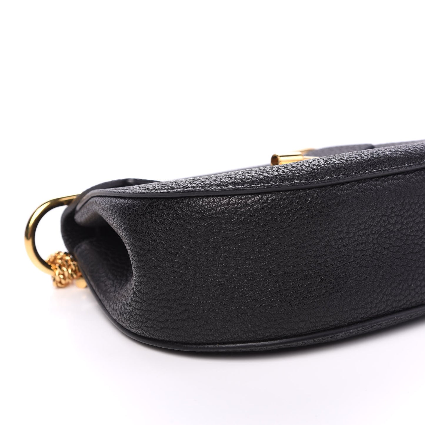 Grained Lambskin Mini Drew Shoulder Bag Black