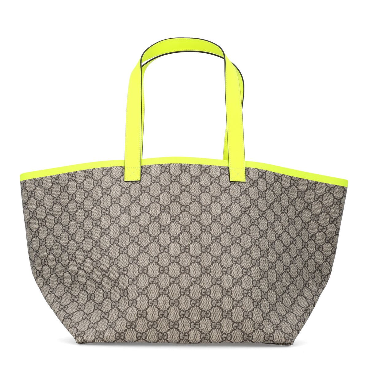 Gucci GG Supreme Monogram Totissima Shopping Tote Ebony Beige Yellow 1 of 10
