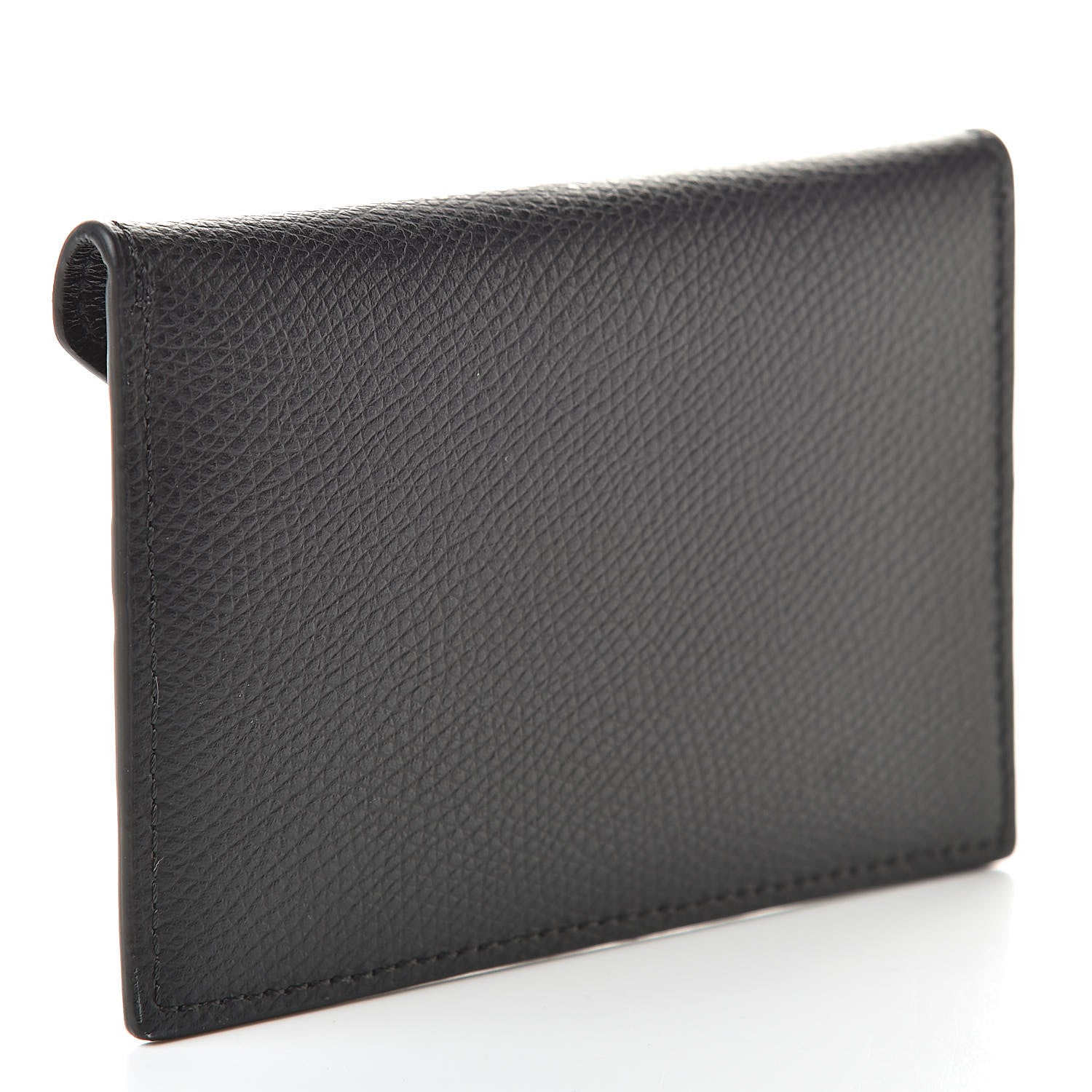 Fendi Vitello Cruise F is Fendi Bi-Color FF 1974 Embossed Small Envelope Pouch Maya Black 3 of 7