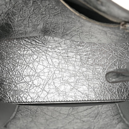 Balenciaga Metallic Calfskin Papier A6 Zip Around Tote Silver 6 of 11