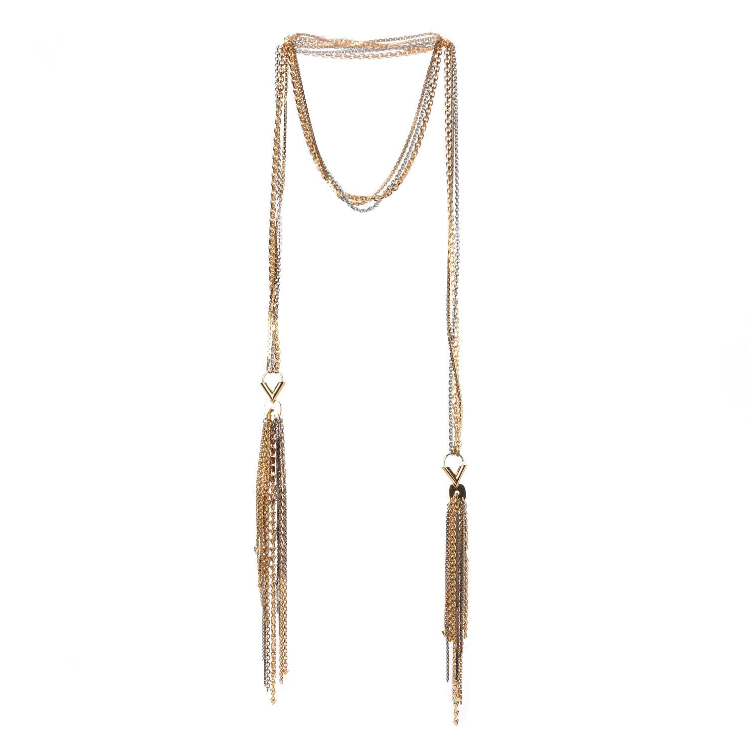 Louis Vuitton Dreamonogram Tie Necklace Gold Palladium 1 of 5