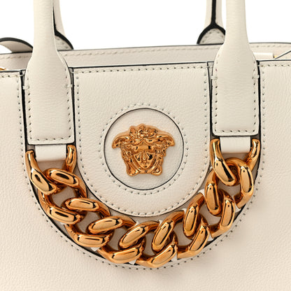 Versace Grained Calfskin Small La Medusa Chain White 7 of 9