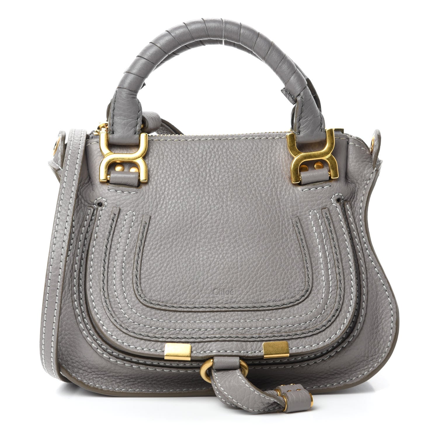 Chloe Calfskin Mini Marcie Satchel Cashmere Grey 1 of 10