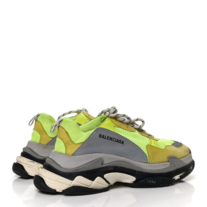 Balenciaga Mesh Nubuck Mens Triple S Sneakers 43 Jaune Fluo 4 of 11