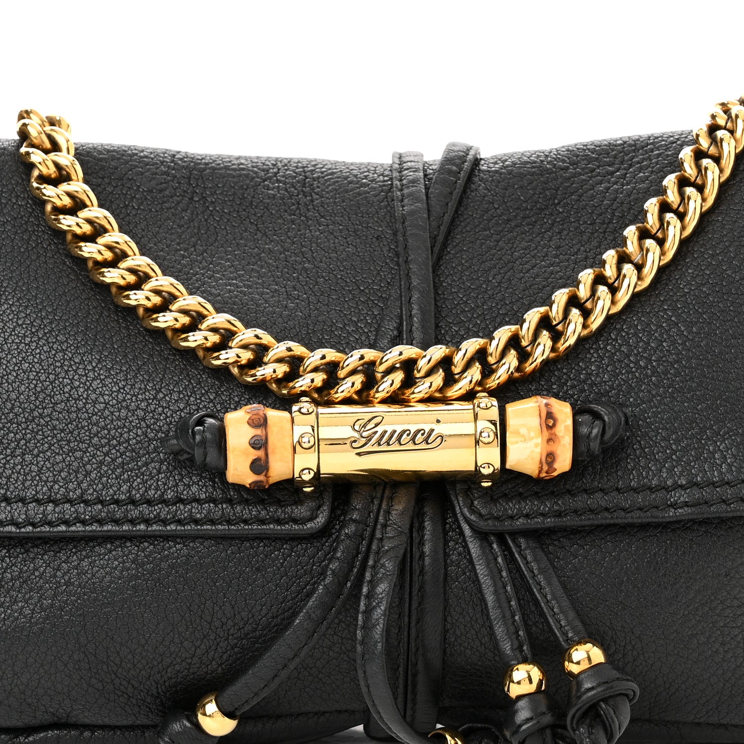 Gucci Calfskin Bamboo Croisette Evening Bag 8 of 10