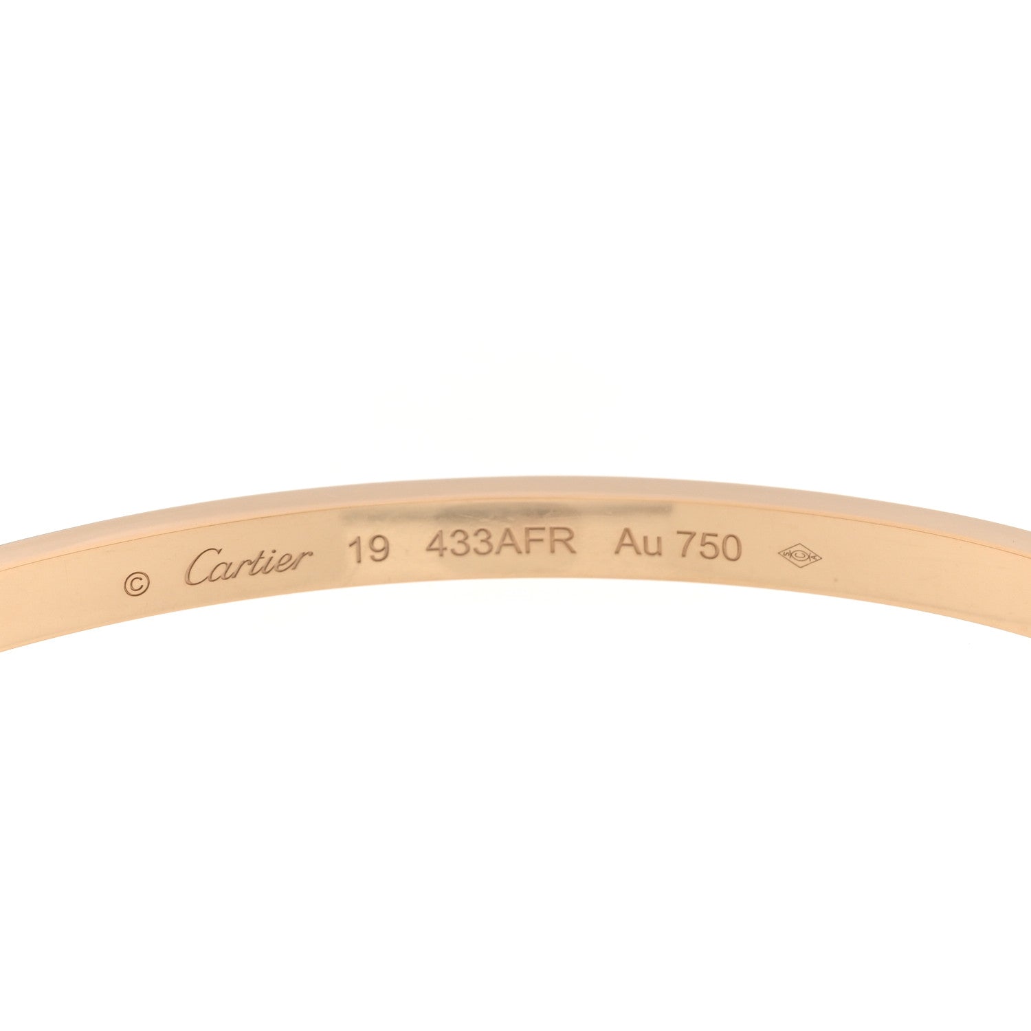 Cartier 18K Yellow Gold Small LOVE Bracelet 19 3 of 7