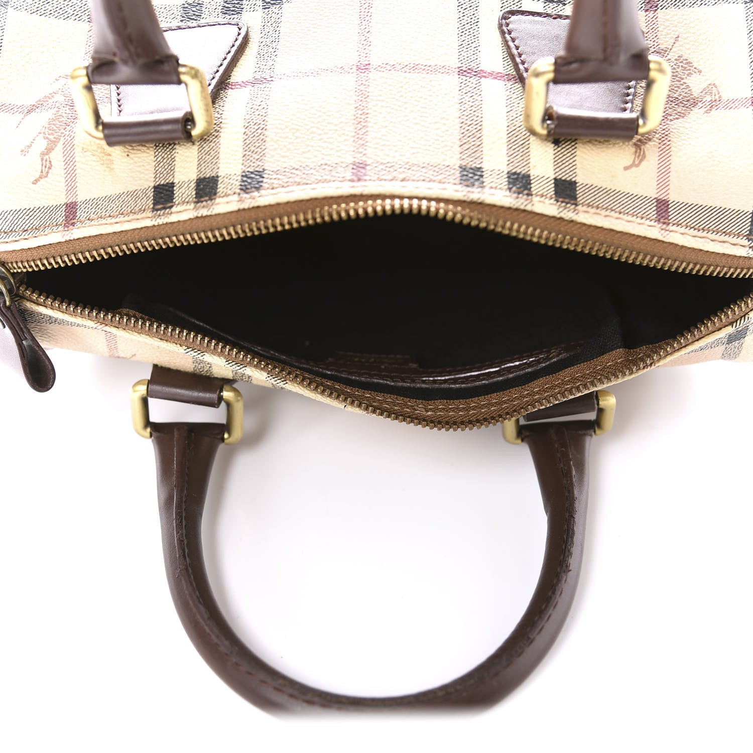 Burberry Haymarket Check Studded Bowler Brown 5 of 21