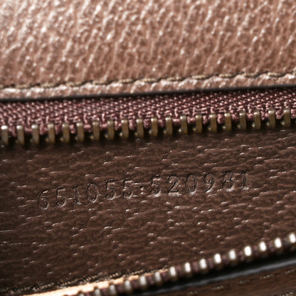 Gucci GG Supreme Monogram Textured Dollar Calfskin Web Small Ophidia Padlock Top Handle Bag Beige Ebony New Acero 7 of 11