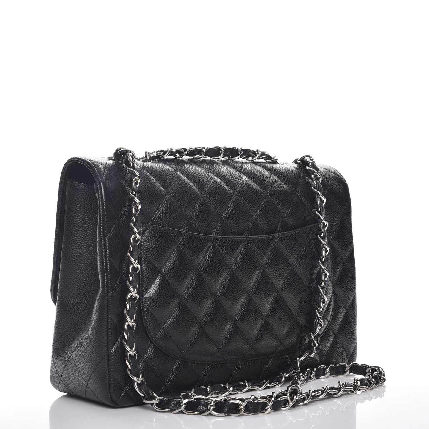 Caviar Quilted Jumbo Single Flap Black