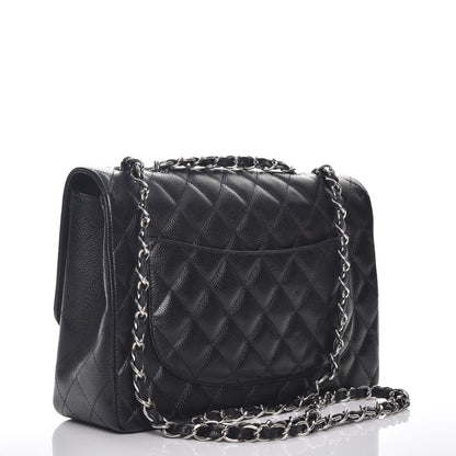 Chanel Caviar Quilted Jumbo Single Flap Black 4 of 9
