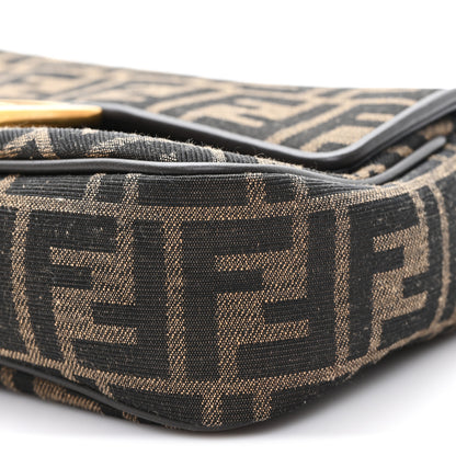Fendi Fabric Jacquard FF 1974 Midi Chain Baguette Tobacco Moro 10 of 10