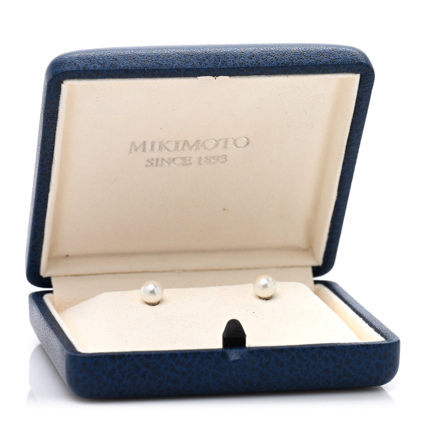 18K White Gold Akoya Cultured Pearl 6-6.5mm Stud Earrings
