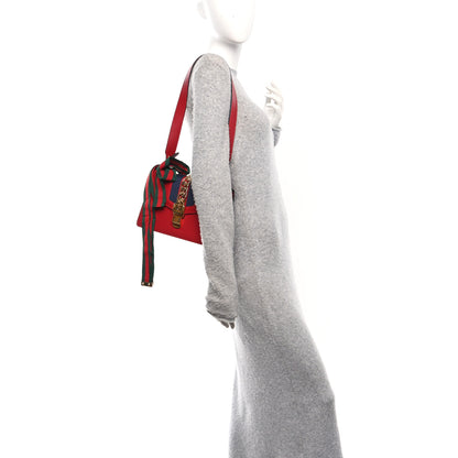 Gucci Calfskin Small Sylvie Shoulder Bag Hibiscus Red 2 of 11