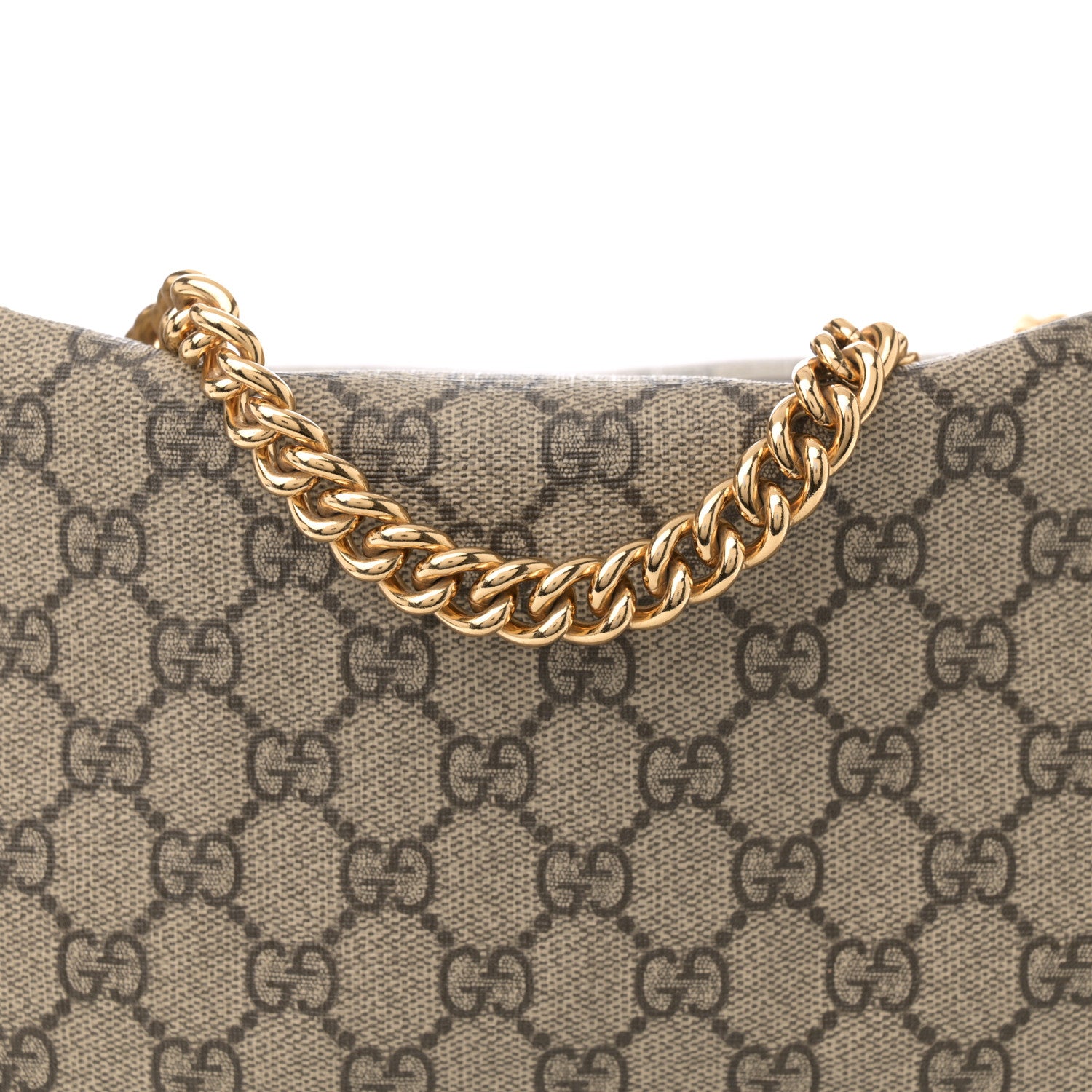 Gucci GG Supreme Monogram Large Linea A Hobo Light Brown 8 of 11