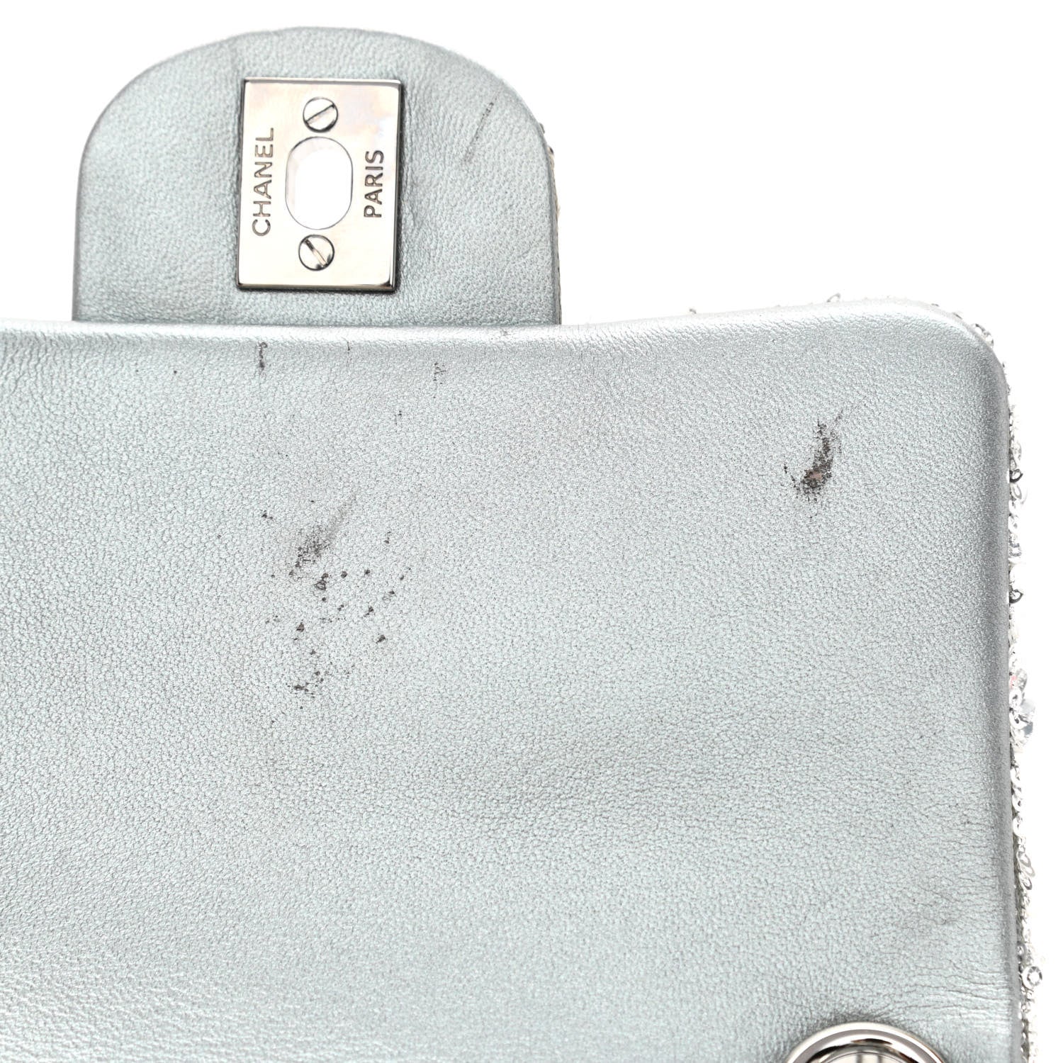 Chanel Sequin Mini Square Flap Silver 9 of 12