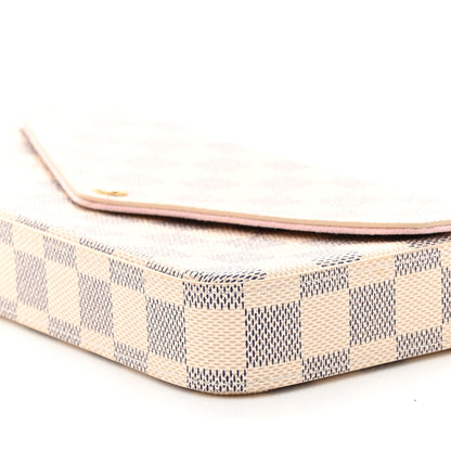 Louis Vuitton LOUIS VUITTON Damier Azur Pochette Felicie Chain Wallet Rose Ballerine 8 of 8