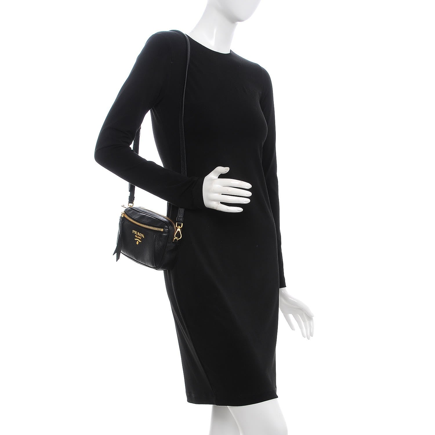 Prada Vitello Daino Belt Bag Black 2 of 7