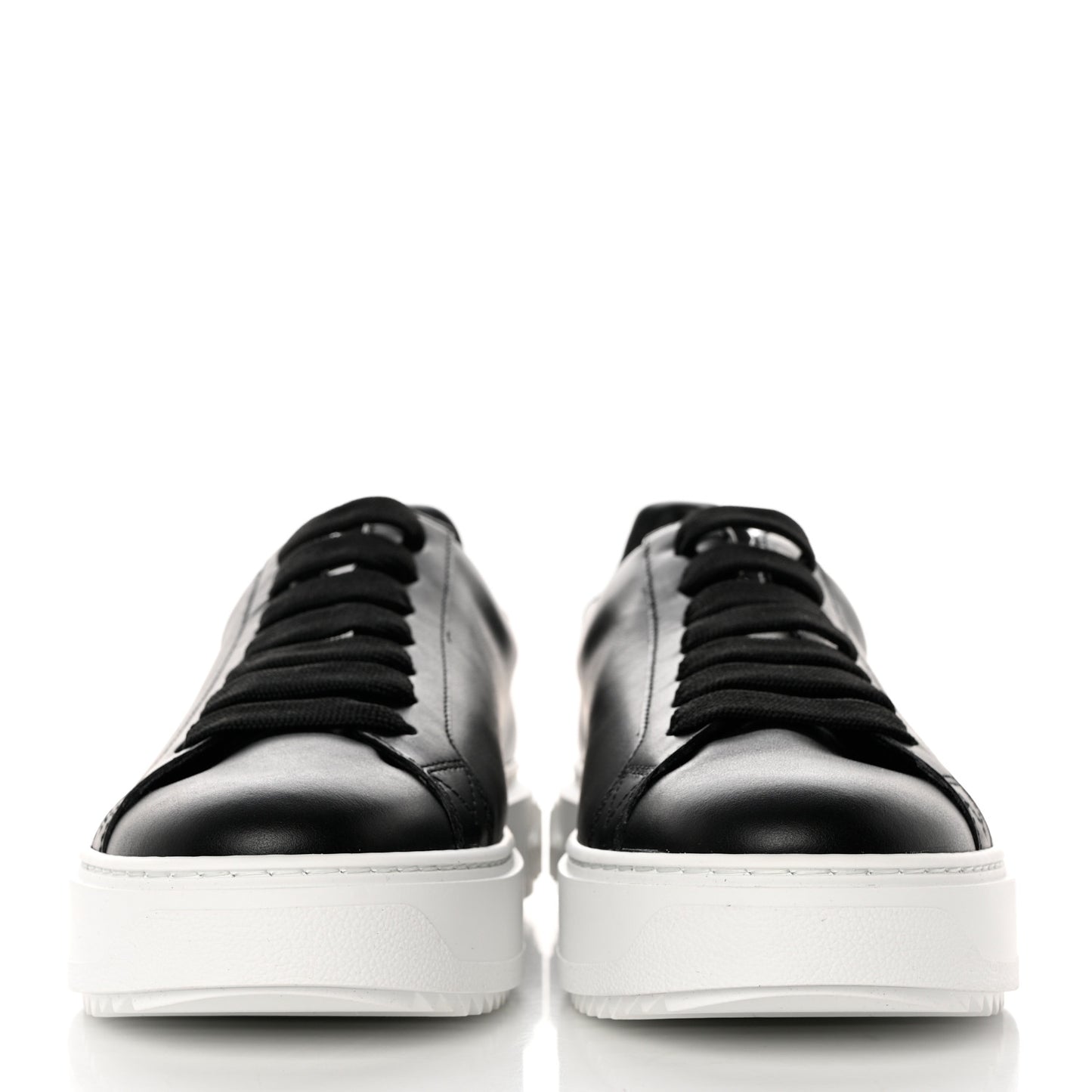 Calfskin Time Out Sneakers 38.5 Black