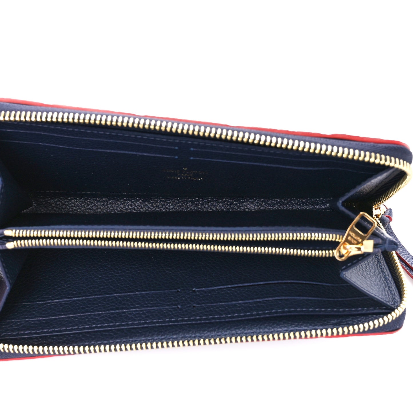 Empreinte Clemence Wallet Marine Rouge
