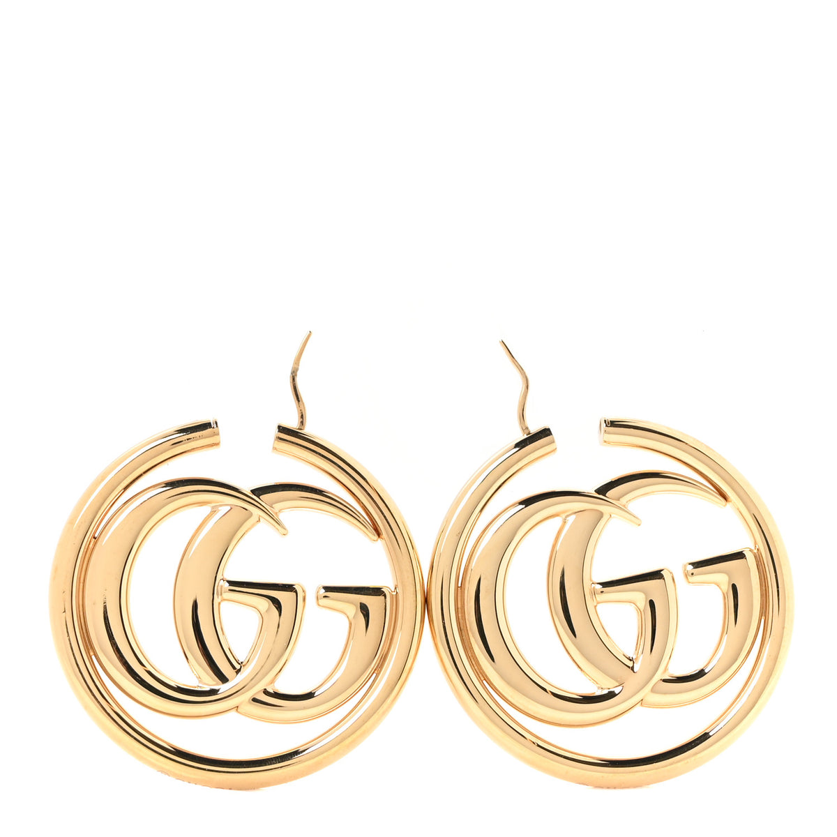 Metal GG Marmont Hoop Earrings Gold