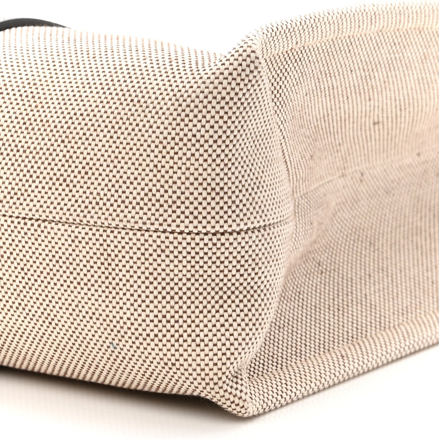 Chloe Cotton Calfskin Large Woody Ribbon Tote White Black 9 of 9