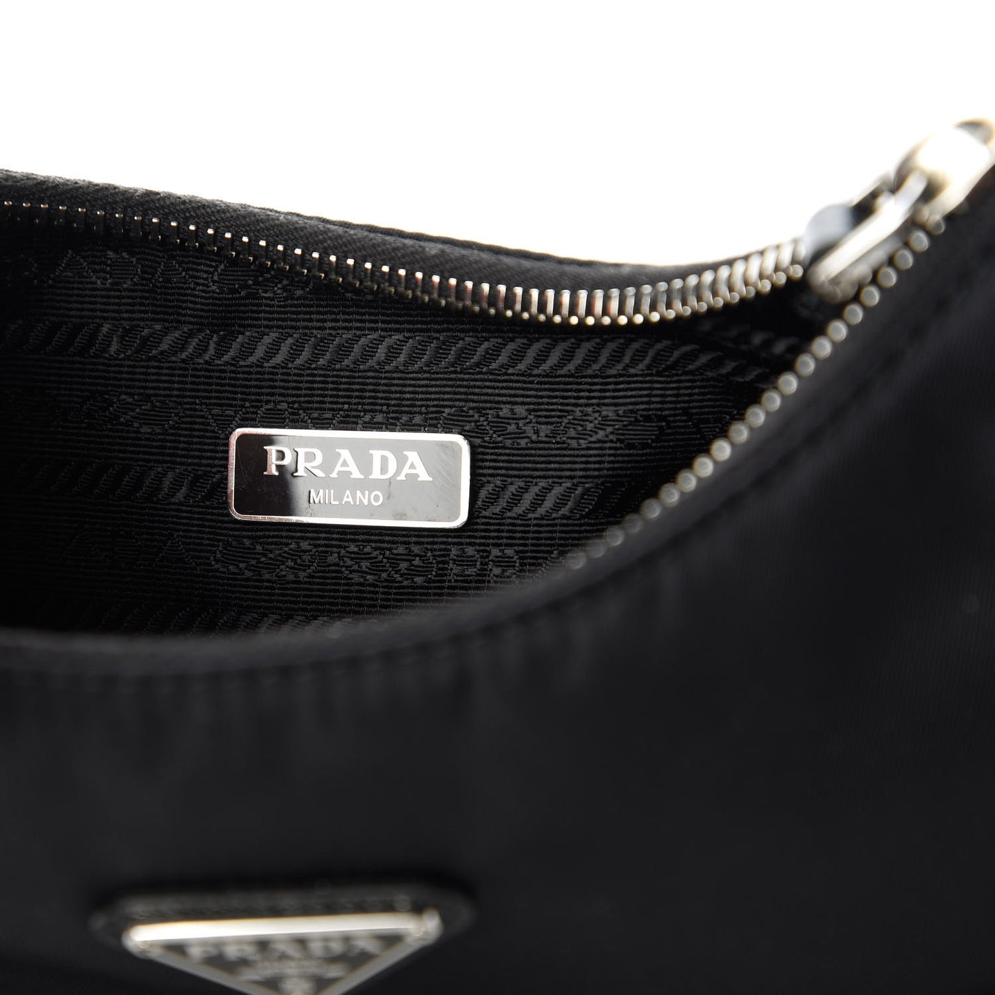Tessuto Nylon Saffiano Mini Re-Edition 2005 Bag Black