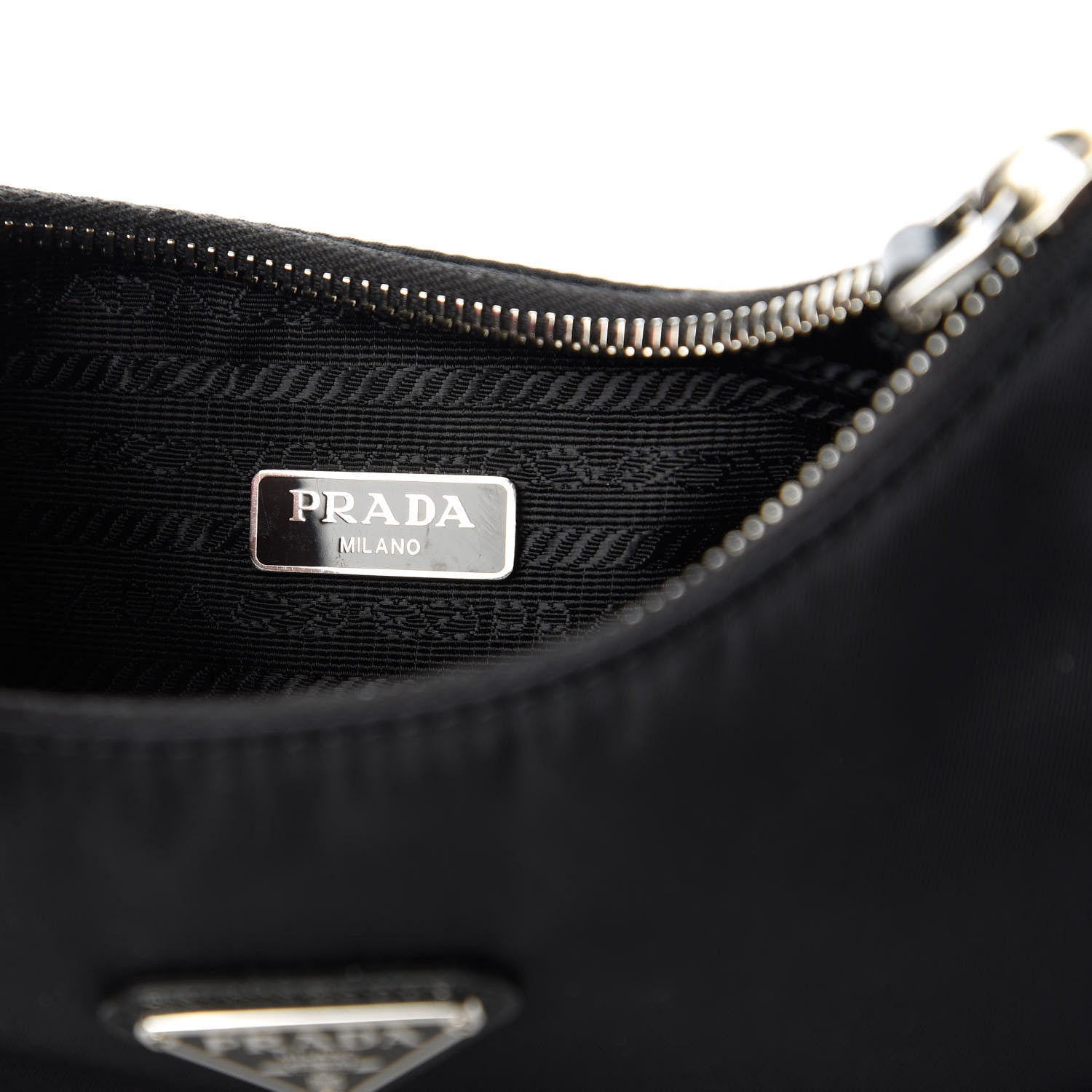 Prada Tessuto Nylon Saffiano Mini Re-Edition 2005 Bag Black 8 of 11