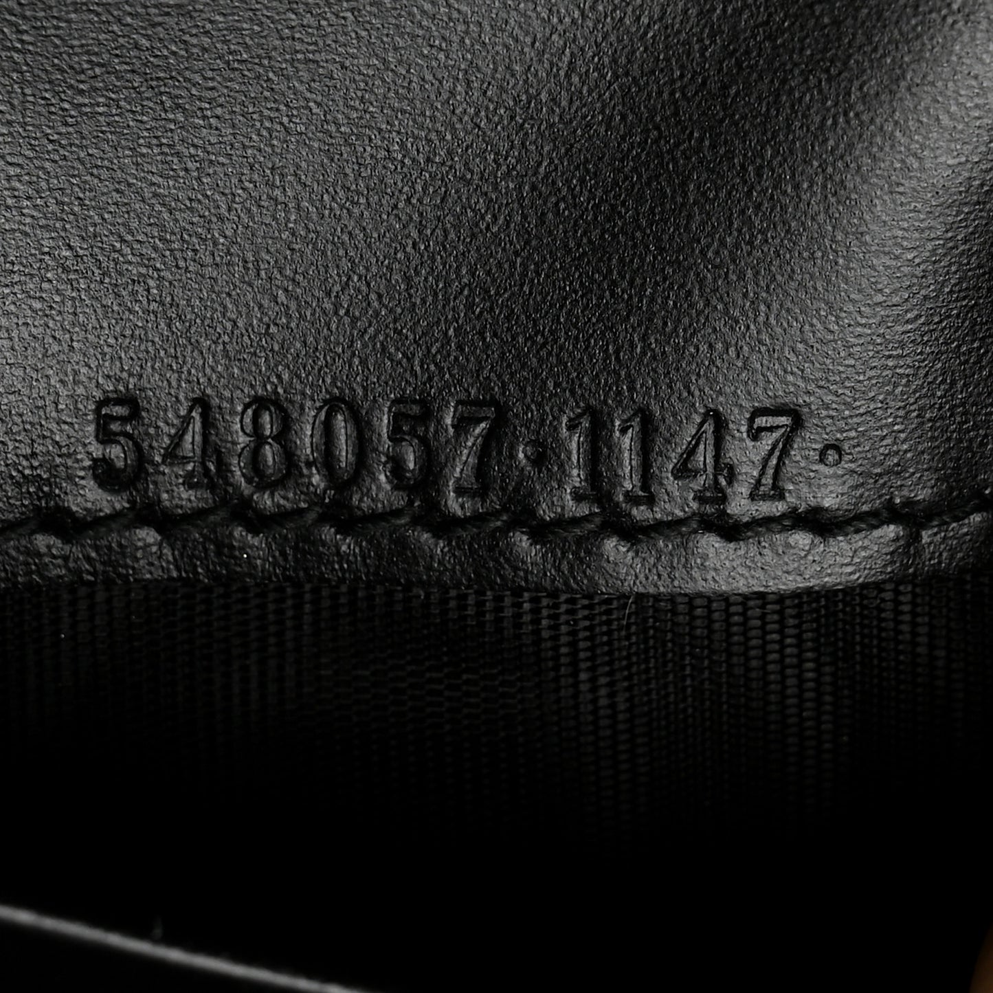 Guccissima Signature Crystal Cat Card Case Wallet Black