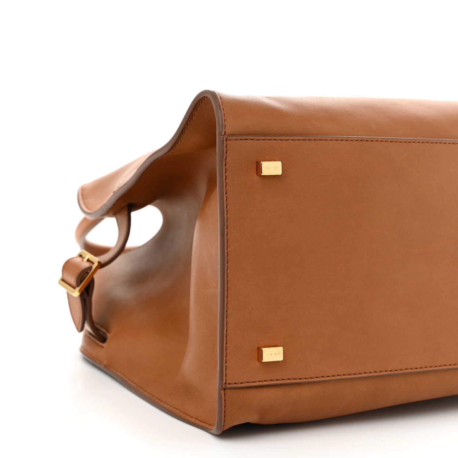 The Row Polished Saddle Calfskin Soft Margaux 12 Cuir 8 of 9