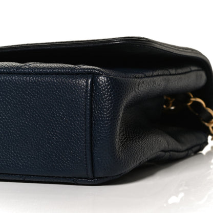 Chanel Caviar Quilted Medium CC Filigree Flap Navy Black 10 of 10