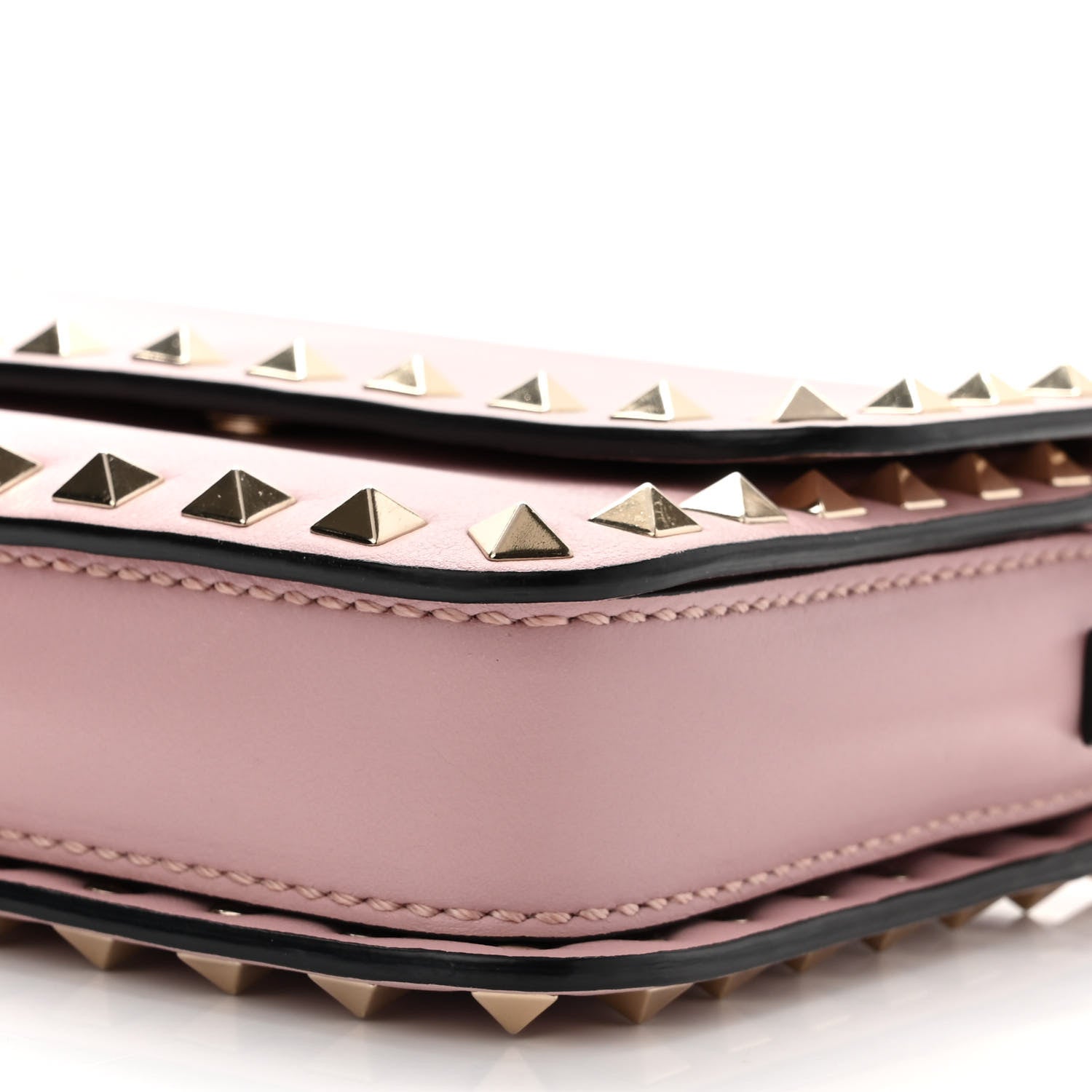 Valentino Garavani Vitello Rockstud Crossbody Bag Water Rose 9 of 9