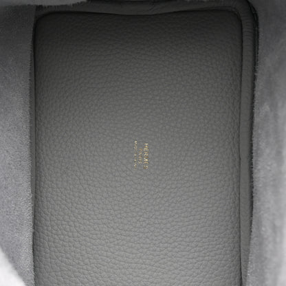 Hermes Taurillon Clemence Picotin Lock 18 PM Bleu Pale 5 of 11