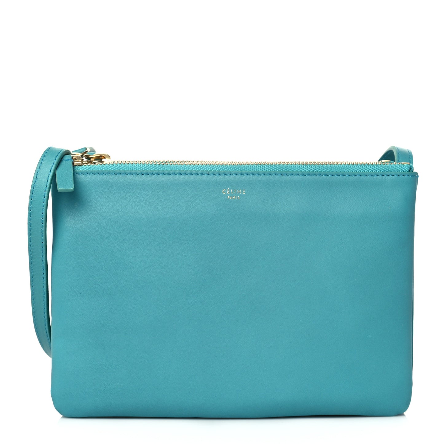 Lambskin Small Trio Crossbody Turquoise