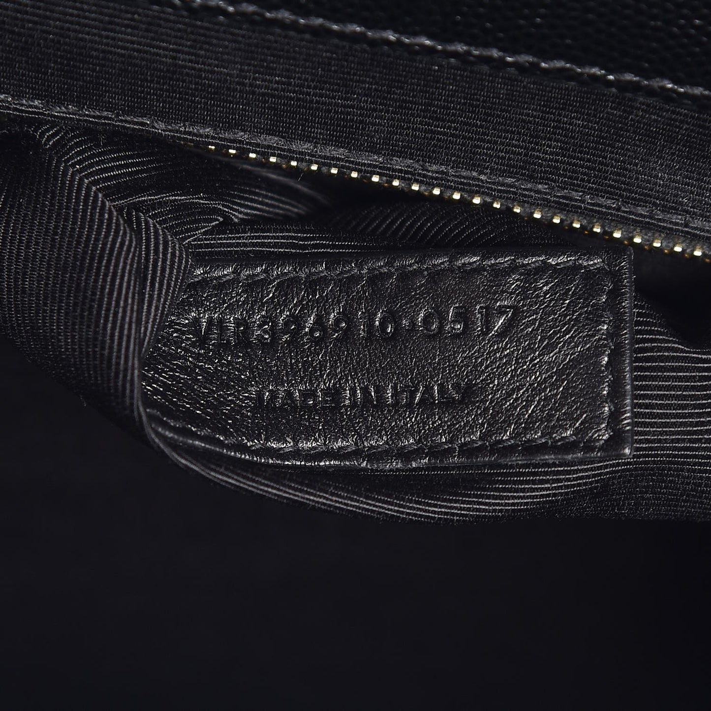 Grain De Poudre Matelasse Chevron Large Monogram Satchel Black