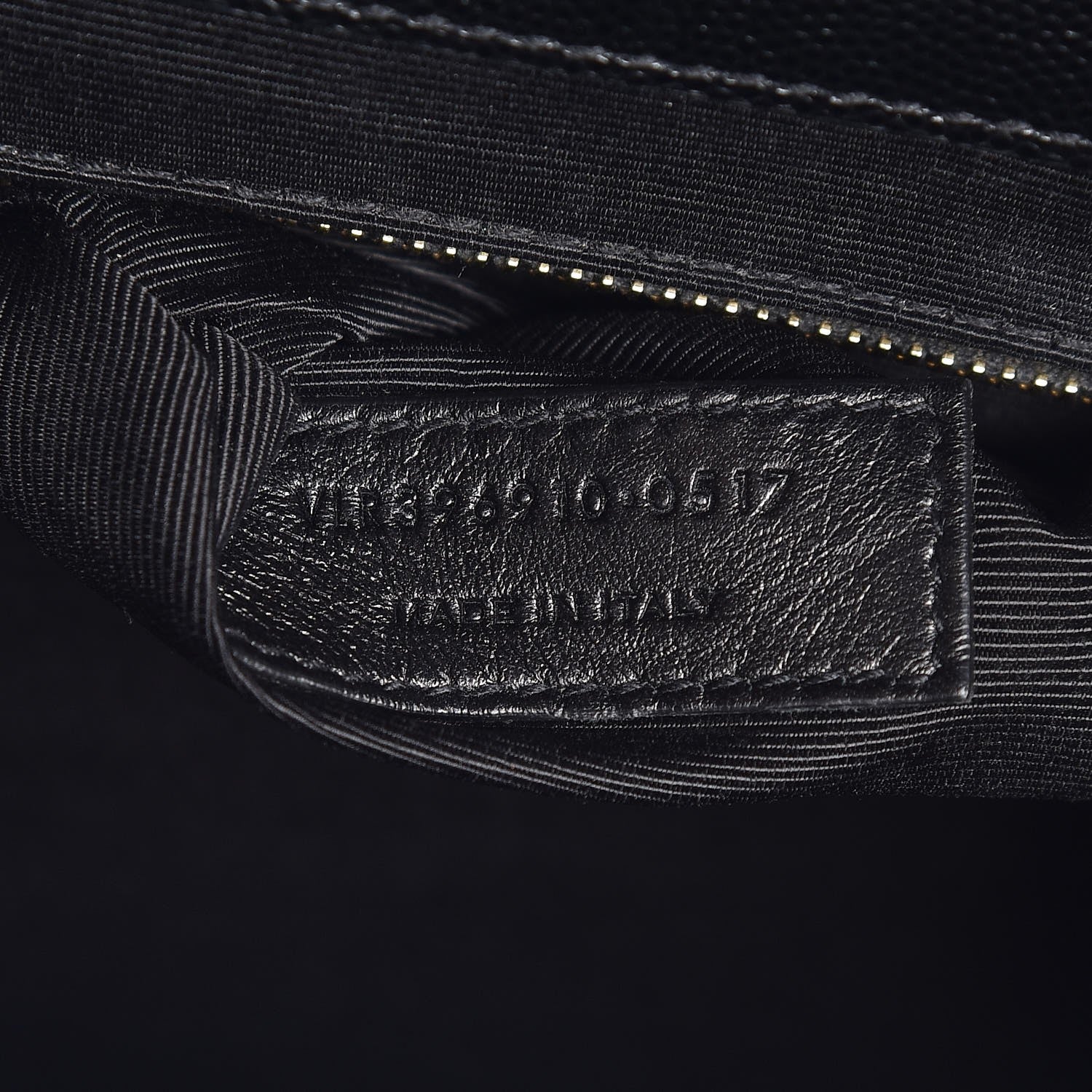 Saint Laurent Grain De Poudre Matelasse Chevron Large Monogram Satchel Black 7 of 7