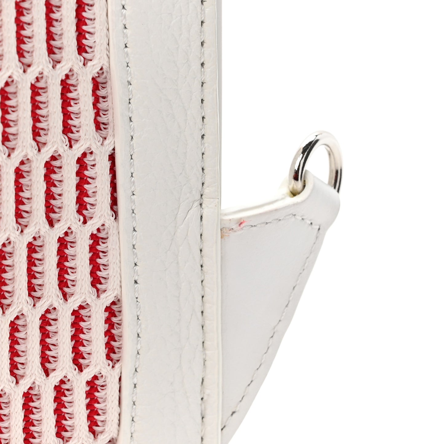 Calfskin Mens Loubifunk Spiked Bag White