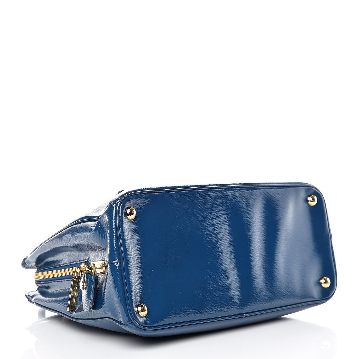 Prada Saffiano Vernice Shopping Tote Azzurro 4 of 18