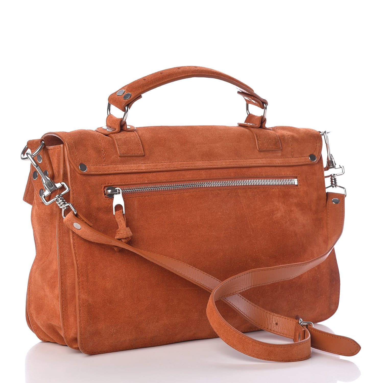 Proenza Schouler Suede PS1 Medium Satchel Red Clay 3 of 20