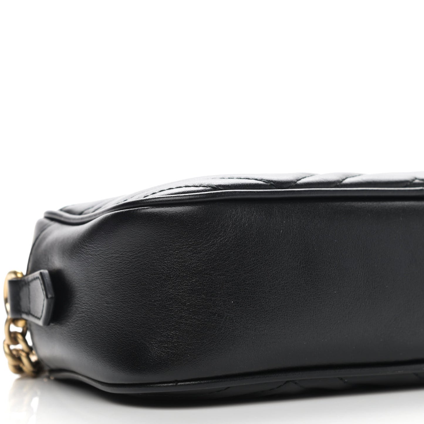 Calfskin Matelasse Small GG Marmont Chain Shoulder Bag Black