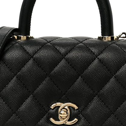 Chanel Caviar Quilted Extra Mini Coco Handle Flap Black 9 of 12