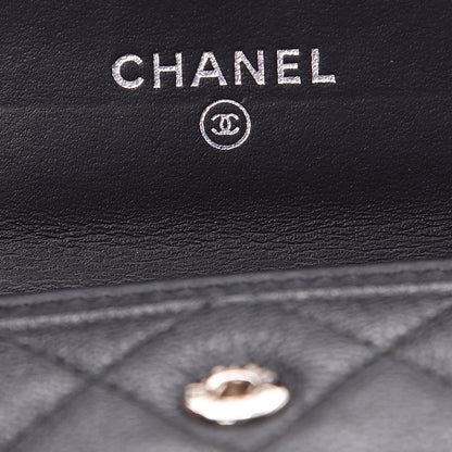 Chanel Calfskin Quilted Boy Card Holder Wallet Black 6 of 9