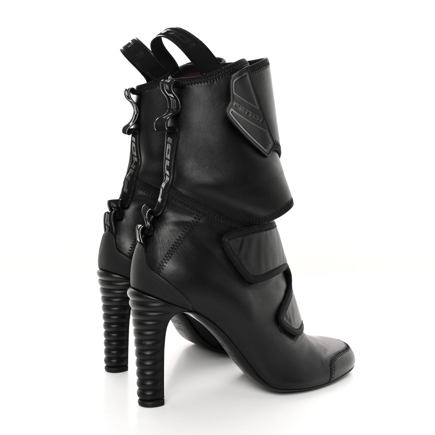 Vitello Logo Tape Promenade Ankle Boots 40 Black