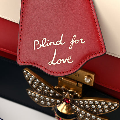 Gucci Calfskin Sylvie Web Queen Margaret Shoulder Bag Blue Agata Hibiscus Red Mystic White 10 of 10