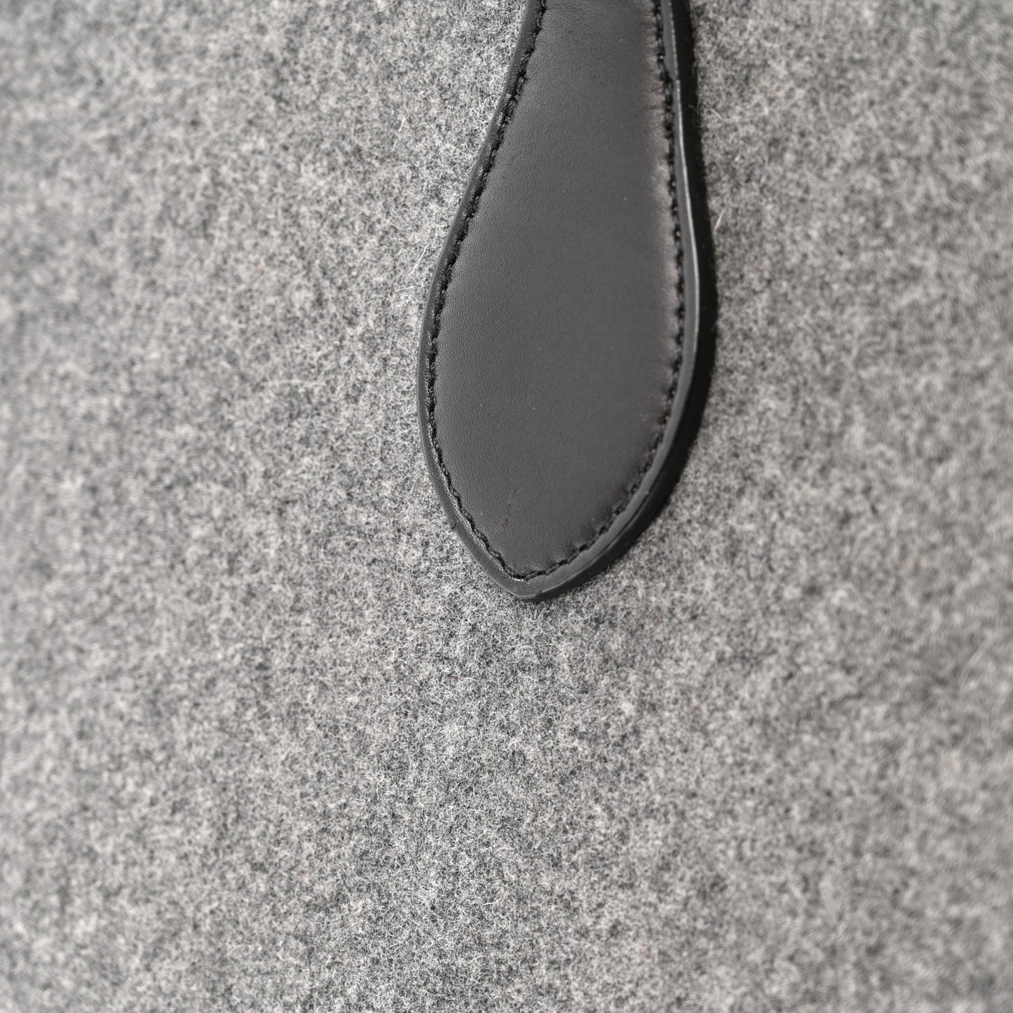 Felt Calfskin Medium Tie Knot Tote Grey Black