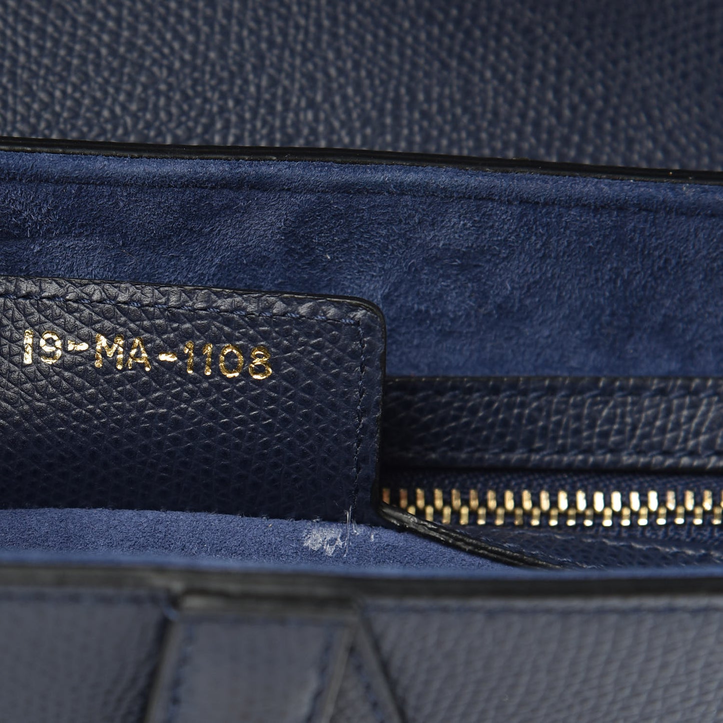 Grained Calfskin Saddle Bag Navy