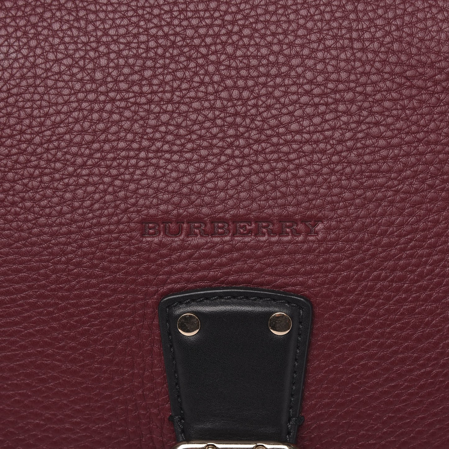 House Check Calfskin Shoulder Bag Mahogany Red