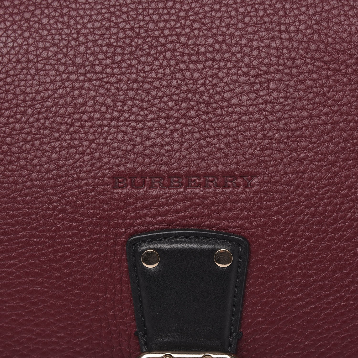 Burberry House Check Calfskin Shoulder Bag Mahogany Red 10 of 10