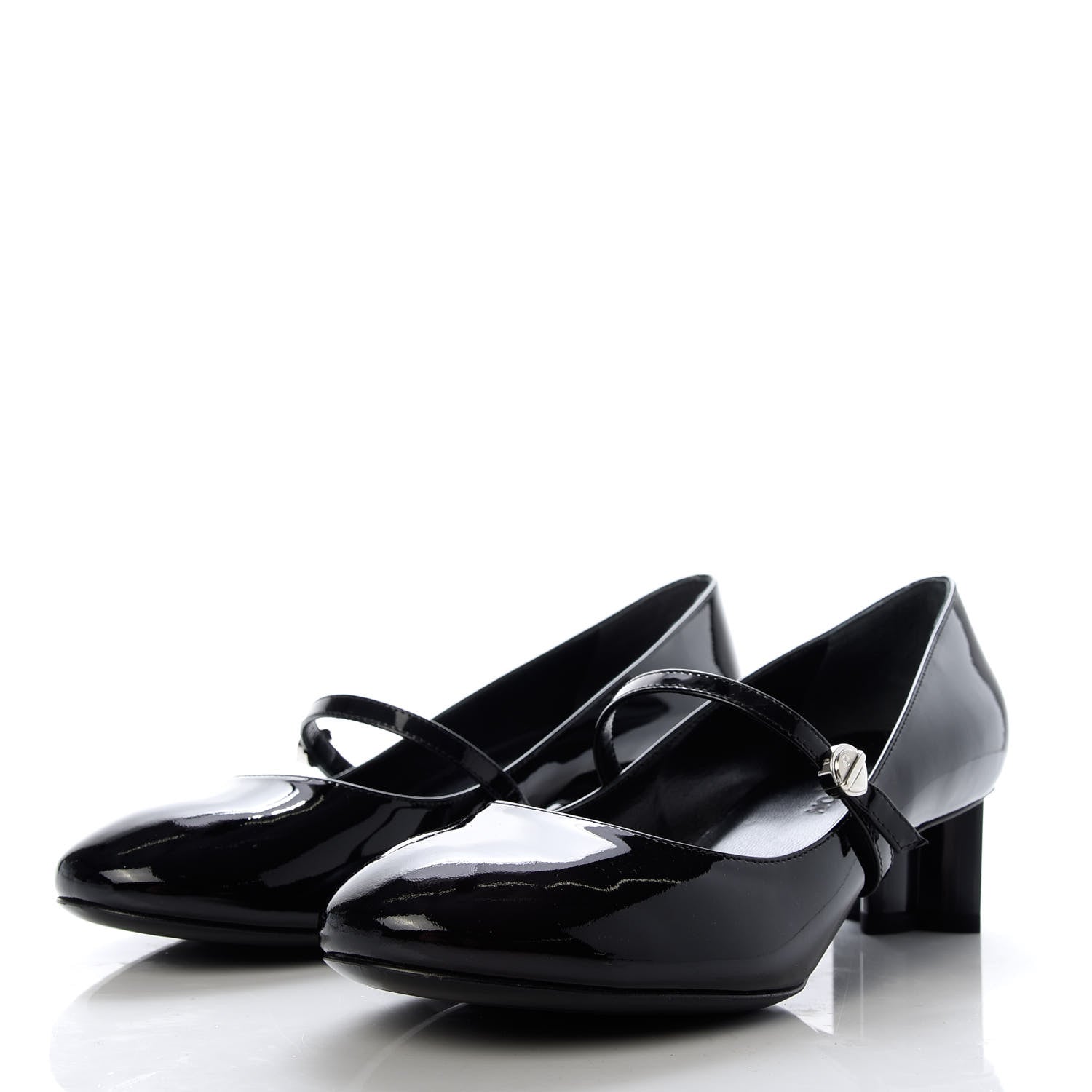 Louis Vuitton Patent Uniformes Silhouette Pumps 37.5 Black 3 of 10